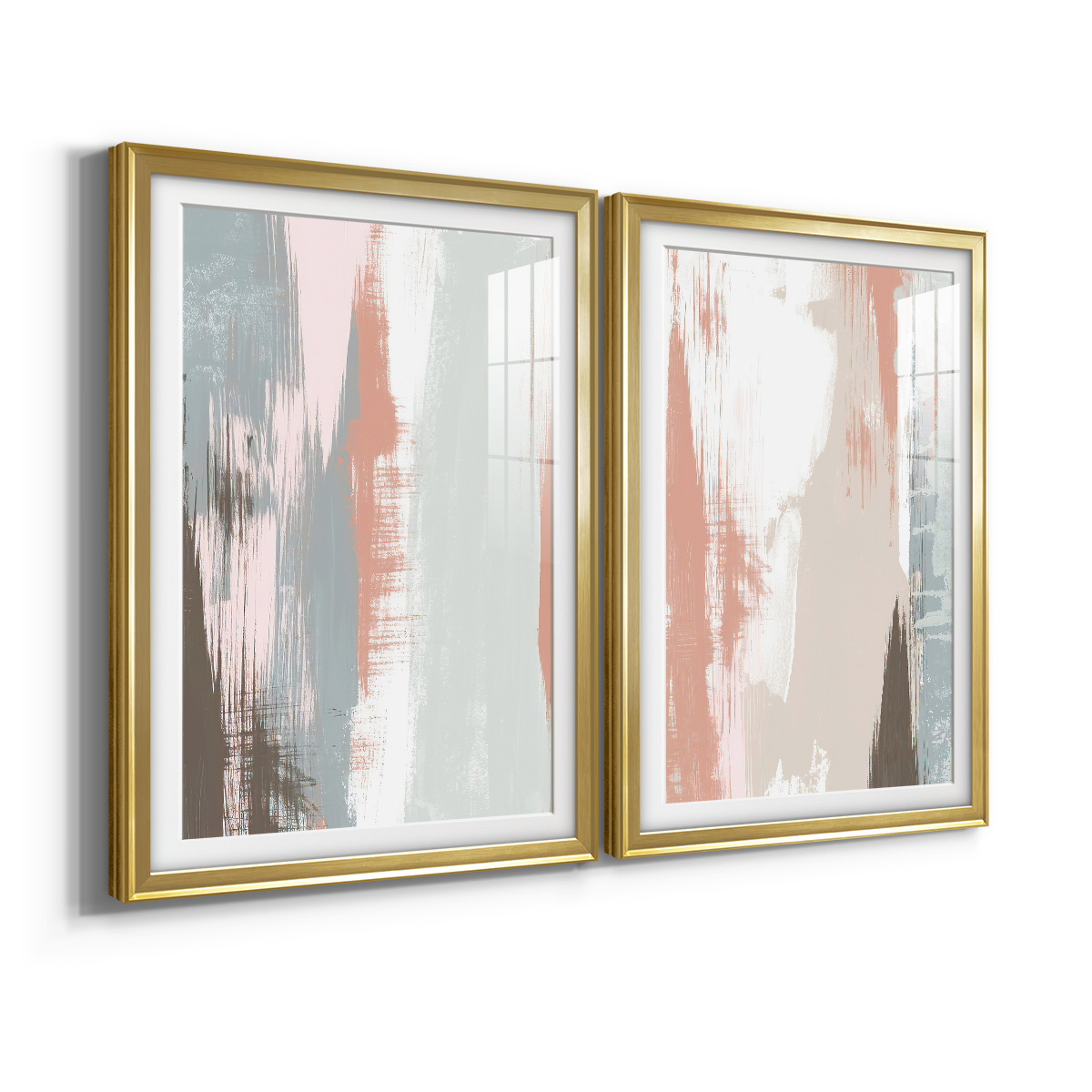 Wexford Home Sandstone Peel I Premium Framed Print, 18.5" x 24.5" - Ready to Hang, Gold (Set of 2)