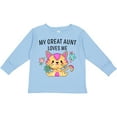 thumbnail image 3 of Inktastic My Great Aunt Loves Me with Cute Kitten and Flowers Boys or Girls Long Sleeve Toddler T-Shirt, 3 of 5