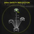 thumbnail image 4 of 6 Pack 3D Strong Reflective Stripe Stickers Car Fender Hood Bumper High Strength Night Visibility Reflective Decals (Green), 4 of 5
