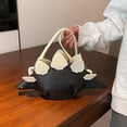 thumbnail image 2 of Monederos de hombro de dinosaurio para niña, bolso cruzado de estegosaurio de PU, bolso de compras (negro), 2 of 7