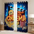 thumbnail image 2 of Manfei Vintage Film Blackout Curtains Set of 2 (52x84 Each) for Kids, Cinema Tricket Window Curtains, Movie Theater Theme Curtains and Drapes, Curtains and Drapes Room Decor, 2 of 6