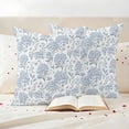 thumbnail image 3 of Spring Blue Flowers Pillow Covers 2 Pack Hydrangeas Floral Leaf Farm Plants Pillowcase Waterproof Outdoor Throw Pillow Cover for Patio Garden Square Cushion 16”x16”, 3 of 9