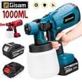 thumbnail image 2 of 1000ML HVLP Cordless Electric Paint Sprayer Spray Gun For Furniture & Home DIY, 2 of 7