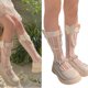 thumbnail image 2 of Imitation Crystal Beads Socks Toddlers Calf Length Socks Girls Soft and Breathable Pile Socks for Daily Festive Wear, 2 of 4