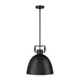 thumbnail image 6 of Nathan James Leigh Pendant Lighting Hanging Ceiling Light with Oversized Metal Shade and Adjustable Cord, for Kitchen Island or Entryway, Matte Black, 6 of 6