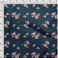 thumbnail image 4 of oneOone Cotton Jersey Blue Fabric Floral Craft Projects Decor Fabric Printed By The Yard 58 Inch Wide-DW, 4 of 4