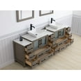 thumbnail image 5 of Vanity Art 96" Double Sink Freestanding Bathroom Vanity Set with Engineered Marble Top and Mirror, 5 of 9
