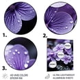 thumbnail image 3 of Designart "Photo of Whispering Violets I" Floral Metal Art Living Room, 3 of 5