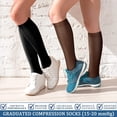 thumbnail image 4 of 3 Pairs Copper Compression Socks for Women & Men Circulation 15-20 mmhg - Better Blood Flow, Swelling, Best Support for Medical, Running, Nursing, 4 of 6