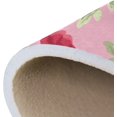 thumbnail image 7 of SKYSONIC 36x24in Vintage Rose Flower Area Rug, Pink White Floral Non-Slip Floor Carpet for Indoor Living Dining Room Bedroom, 7 of 7