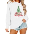 thumbnail image 5 of Christmas Tree Sweatshirts Women Pine Tree Print Shirts Nature Lover Gift Casual Tee Long Sleeve Xmas Pullover, 5 of 7