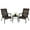 Mix Brown, variant on Costway 3 PCS Patio Rattan Bistro Set High Backrest Armrest SideTable Mix Brown