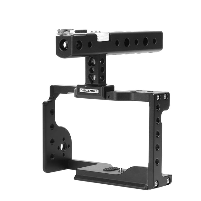 AMONIDA YELANGU C17 Cage Hot Shoe Mount Expansion Handle Set For A6600/Alpha 6600