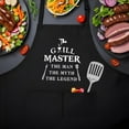 thumbnail image 2 of Funny Aprons for Men,The Grill Master, The Man The Myth The Legend - Cooking Grilling BBQ Chef Apron for a Husband, Waterproof Apron with Pockets - Funny Gifts for Dad, Husband, Brother, 2 of 7