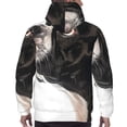 thumbnail image 7 of Sikiie Black And White Boston Terrier Men's Hoodie, Essentials Hoodie, Sweatshirt, Pullover Hooded Sweatshirt for Men-Large, 7 of 7