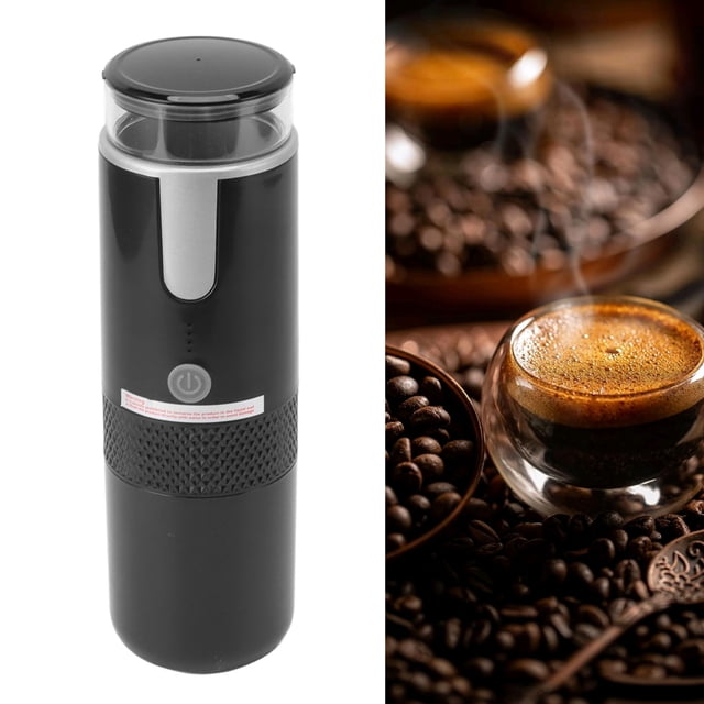 Mini Portable Pocket Coffee Maker, 1200mah PP Stainless Steel Portable Coffee Maker Rechargeable for Hiking