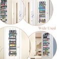 thumbnail image 4 of Yalumo Over The Door Organizer Storage, Hanging Closet Organizer with 5 Large Pockets 10 Mesh Side Pockets, Grey, 4 of 7
