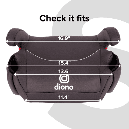 Diono Solana - Pack of 2 Backless Booster Car Seats, Black
