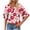 Pink, variant on DeHolifer T-Shirts for Women V-Neck Camouflage Printed Ruffle Short Sleeve Summer Trendy Beach Lightweight Casual Tops Blue S