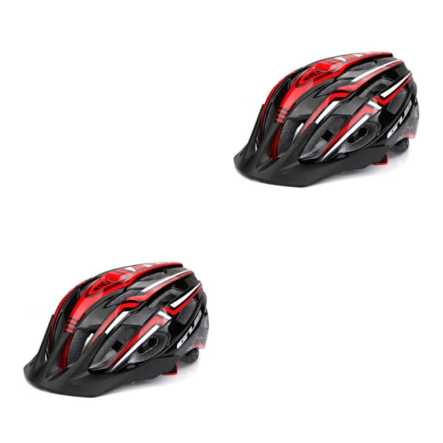ZheElen Bike Helmet Taillight Riding Hat Male Rechargeable Safety Adjustable Protective Rear Light for Motorcycles Black Red 2Set