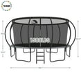 thumbnail image 6 of YORIN Trampoline, 16 FT Trampoline for 10 Kids Adults with Enclosure Net, Basketball Hoop, Ladder, 1500LBS Outdoor Round Recreational Trampoline, Heavy Duty Trampoline with Light, Sprinkler, Socks, 6 of 8