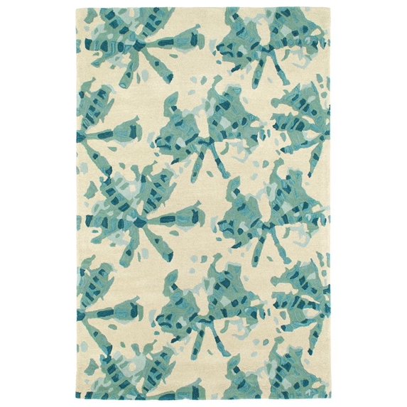 Kaleen Pastiche Rug In Turquoise - (9 Foot x 12 Foot)