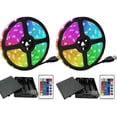 thumbnail image 1 of shiyou-Battery Powered Led Strip Lights 20ft, Battery Operated Color Changing RGB Led Light Strip with 2 Buttons Remote,DIY Indoor and Outdoor Decoration, 1 of 4