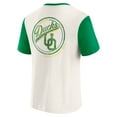thumbnail image 3 of Men's Darius Rucker Collection by Fanatics Cream/Green Oregon Ducks Henley Color Block Slub T-Shirt, 3 of 6