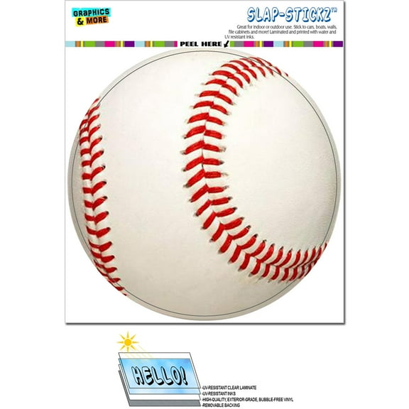 Baseball Picture - Circle SLAP-STICKZ(TM) Premium Sticker