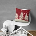 thumbnail image 5 of Merry Christmas Pine Tree Snowflake Throw Pillow Case Modern Square Cushion Covers 2 Pieces Christmas Pillowcase for Indoor Home Bedroom, 5 of 7