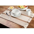 Sticky Toffee Cotton Woven Placemat Set with Fringe, Traditional