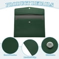 thumbnail image 3 of Uxcell PU Hard Leather A4 File Folder, Document Holder Waterproof Envelope Folder Cases with Snap Closure Dark Green, 3 of 7