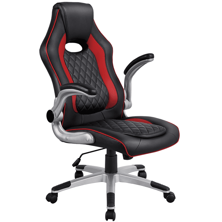 SmileMart Leather High Back Ergonomic Racing Office Chair Red Walmart