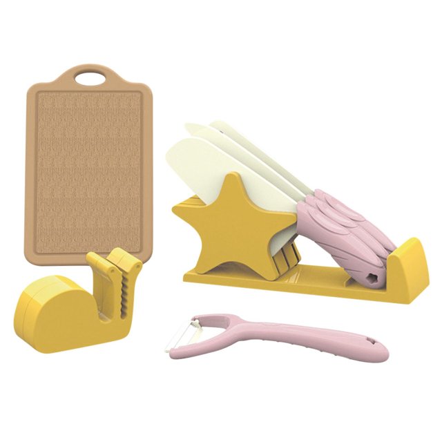 Juego de 7 portacuchillos de juguete para niños, cocina, cocina, juego de simulación