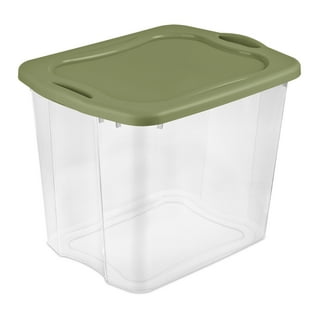 Sterilite 6.25x6.25x15 in Narrow Storage Bin with Carry Handles, Clear (8 Pack)