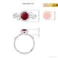 thumbnail image 5 of ANGARA Natural Vintage Inspired 1 ct Ruby Flower and Vine Ring in 14K White Gold for Women (Size-6mm) | July Birthstone Jewelry for Her, 5 of 10