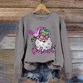 thumbnail image 2 of Sgkm Plus Size Womens Sweatshirt Vintage Christmas Print Cozy Festive Design Oversized Shirts for Women Top Sunny Outings XXL Grey, 2 of 4