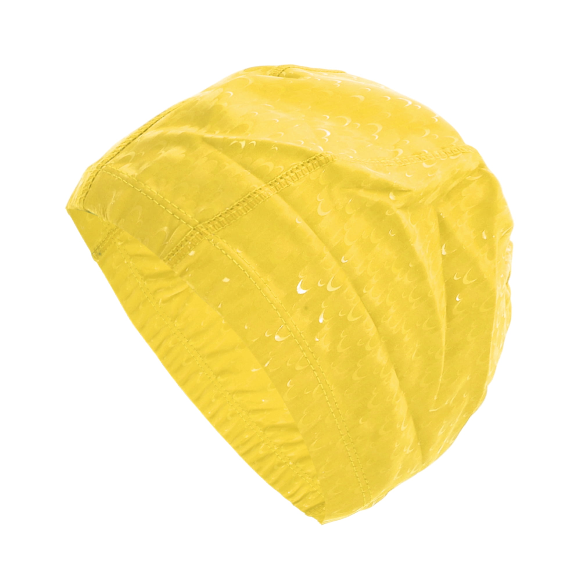 Unique Bargains Pleated Style Swimming Cap 1 Pc Bright Yellow