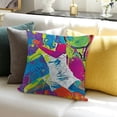 thumbnail image 3 of SHANXI Throw Pillow Cushion Cover, Soccer Players Competing Ball with Color Splashes Stains, Decorative Square Accent Pillow Case 20x20in, 3 of 5