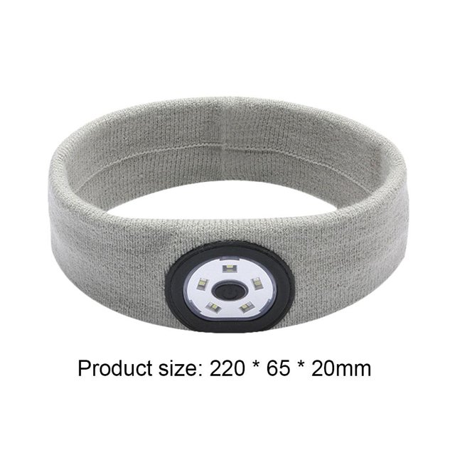 Lámpara Linterna de cabeza de 9 LED impermeable mini de cabeza iluminación exterior (gris claro) Sywqhk Para estrenar
