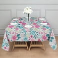 thumbnail image 3 of Pioneer Flower Floral Print Pattern Square Tablecloth,Waterproof Square Table Cover,Wipeable Spillproof Washable Table Cover for Home Kitchen Party Decor 60"x60"(152x152cm), 3 of 6