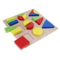 thumbnail image 1 of Rompecabezas de Construcción de Geometría de Juguete Educativo para triángulo CUTICAT Rompecabezas de geometría de madera, 1 of 8