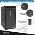 thumbnail image 3 of Barska AX13558 0.27 Cubic Feet Solid Steel Dual Key Depository Safe, Black, 3 of 7