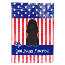 Carolines Treasures BB3066CHF Patriotic USA Poodle Black Flag Canvas House Size