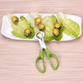 thumbnail image 2 of 768200 Tijeras para huevos de codorniz, acero inoxidable, verde, 14 x 6 x 1 cm, 2 of 5