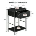 thumbnail image 2 of Yartaka 1 Pack Nightstand with Drawer and Shelf Wood End Table Side Table Beside Table Nightstands for Bedroom Living Room College Dorm,Black, 2 of 8