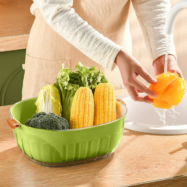 Vegetable Basket - Vegetable Basket Strain Wash And Vegetables Fruit Multi Function Kitchen Vegetable Washing BasketStrainer & Soaking Bowl, Fruit Bowl & Vege