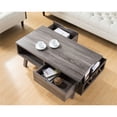 thumbnail image 2 of Smart Home Furniture 4-Drawer Wood Coffee Table in Distressed Gray/Black, 2 of 3