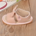 thumbnail image 5 of Baby Sandals Girls Solid Color Bowknot Walking Shoes Footwear for Summer 0-18 Months, 5 of 6
