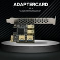 thumbnail image 2 of New 4 Ports PCIe Riser Adapter Board PCI-E 1x to 4 USB 3.0 PCI-E Rabbet GPU Riser Extender ETH/Monero XMR/Zcash ZEC 16X External Slot Card Multiplier for Miner Mining BTC, 2 of 5